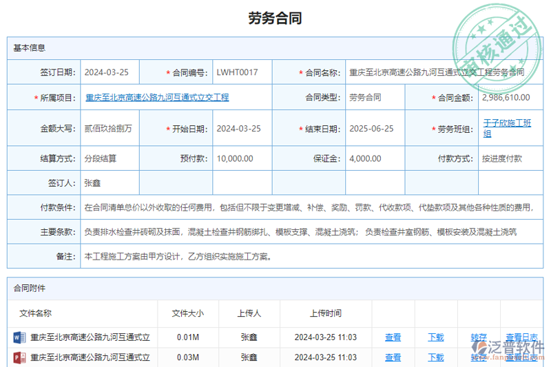 路桥劳务分包